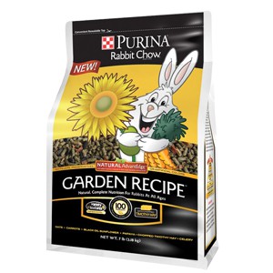 Rabbit Chow Garden Recipe in black and yellow bag.