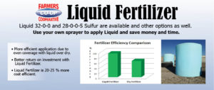 Liquid Fertilizer available at Farmers Coop