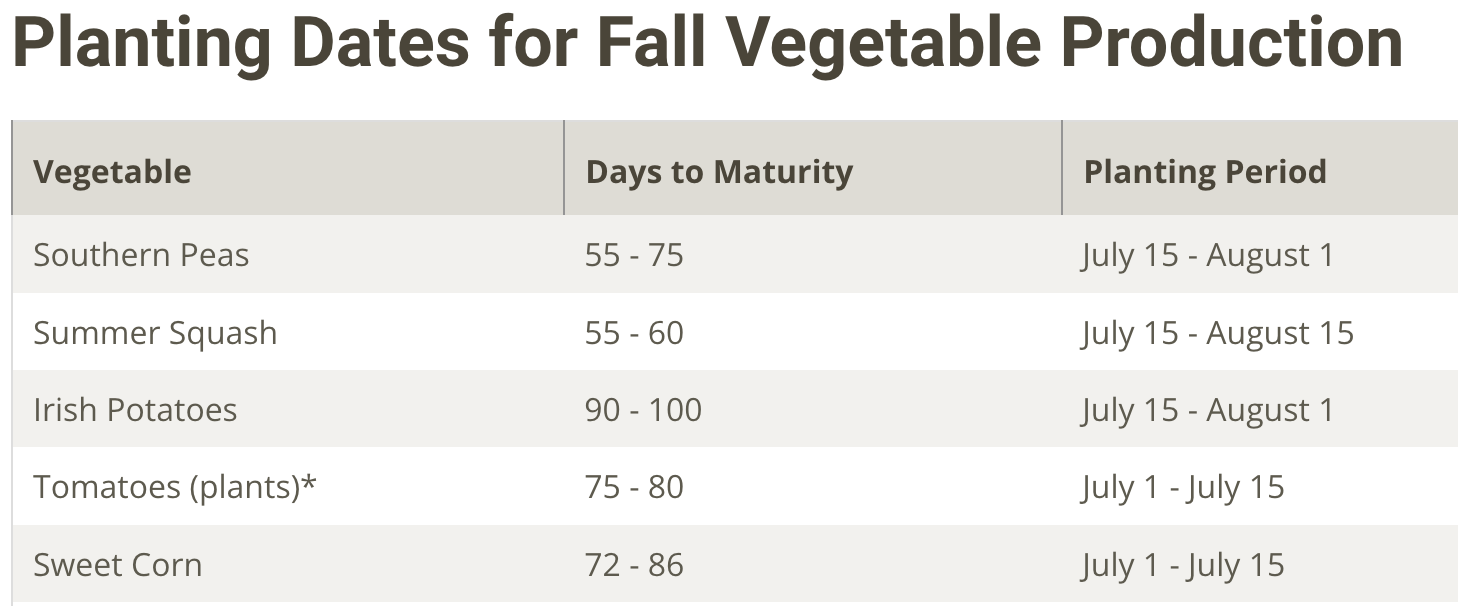 Vegetable Planting Calendar Fort Worth Texas