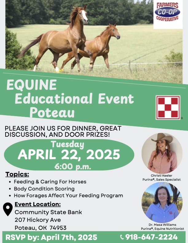 Equine Nutrition Event on April 22, 2025. RSVP online to attend.